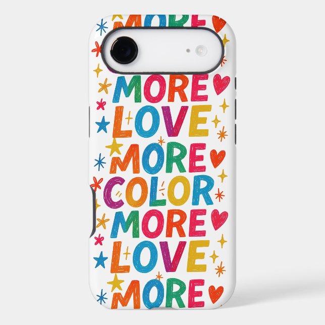 More Colour More Love Playful Rainbow Typography D (Back)