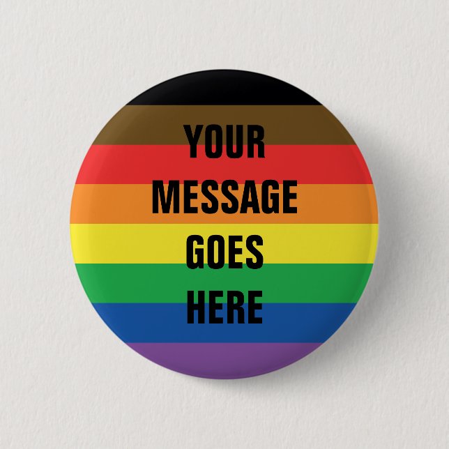 More Colour More Pride Rainbow Customisable LGBT 6 Cm Round Badge (Front)