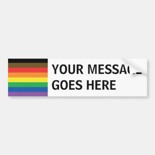 More Colour More Pride Rainbow Customisable LGBT Bumper Sticker