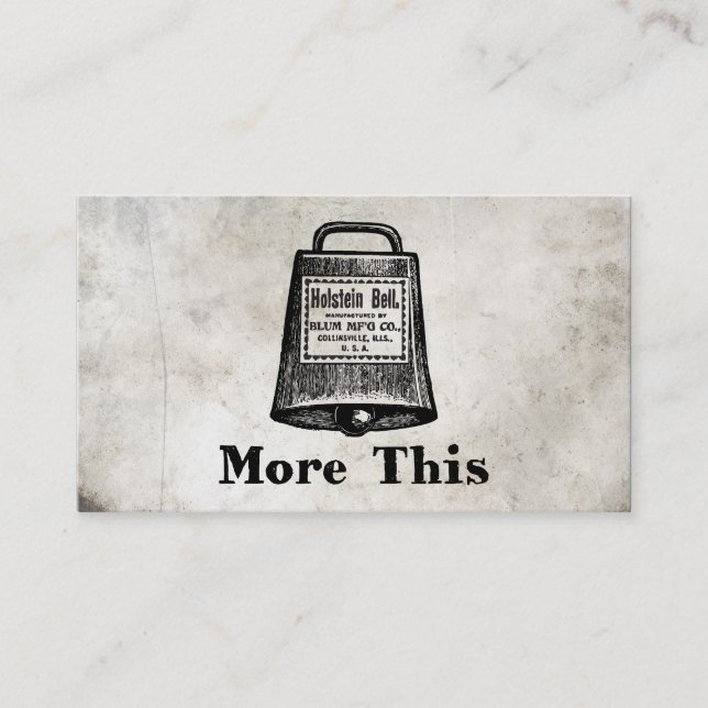 More Cowbell Business Card (Front)