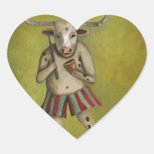 More Cowbell Heart Sticker