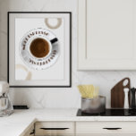 More Espresso Less Depresso Kitchen Poster<br><div class="desc">This kitchen poster features an espresso cup and the witty phrase "More Espresso Less Depresso". Hang it in your kitchen for a daily dose of caffeine and a reminder to keep things light-hearted. Perfect for coffee lovers and those who appreciate a bit of humour in their decor. Check out other...</div>