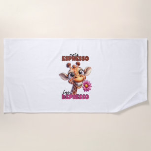 More espresso less depresso Spruch Kaffee Espresso Beach Towel