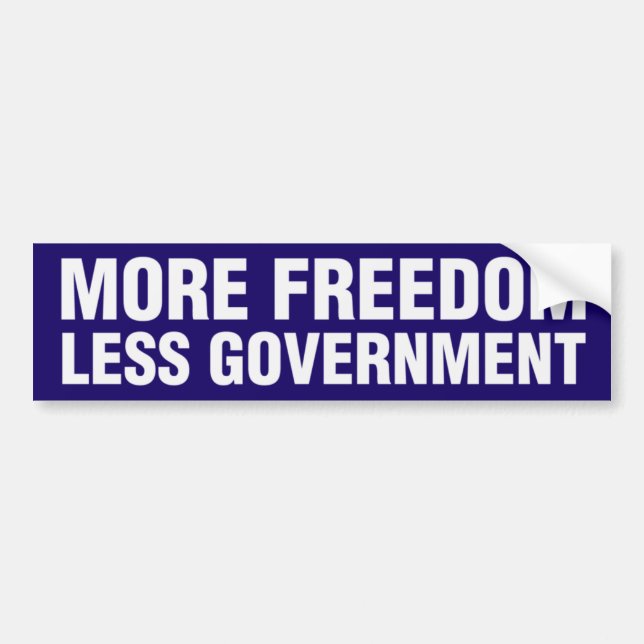 More Freedom Less Government Bumper Sticker (Front)
