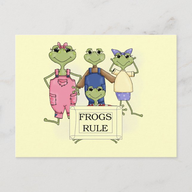 More Frogs Rule Tshirts and Gifts Postcard (Front)