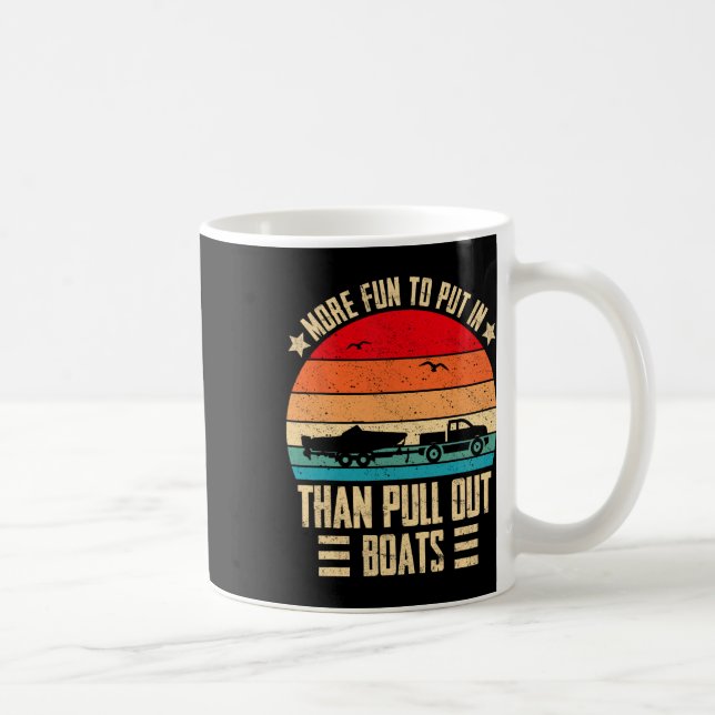 More Fun To Put In Than Pull Out Retro Boating Cap Coffee Mug (Right)