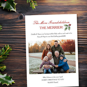 More Grandchildren the Merrier Christmas Reveal Holiday Card