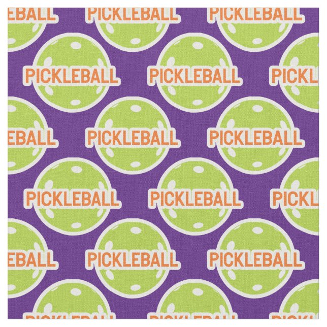 More green Pickleballs - custom background Fabric (Close Up)