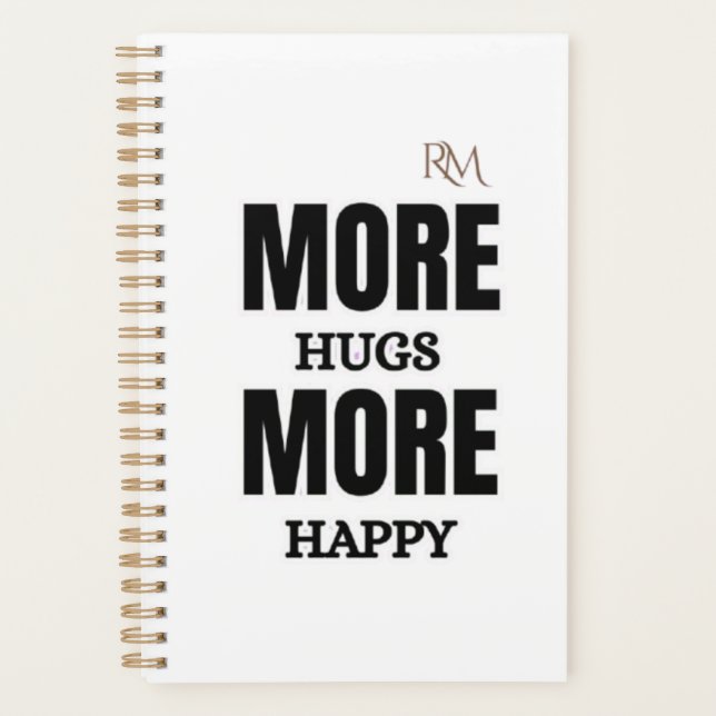 More Hugs More Happy Cute Positive Design Planner (Front)