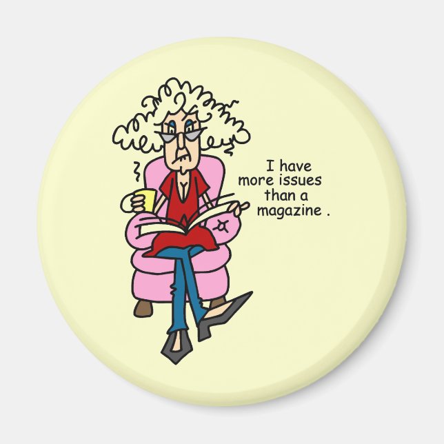More Issues Than a Magazine Humour Magnet (Front)