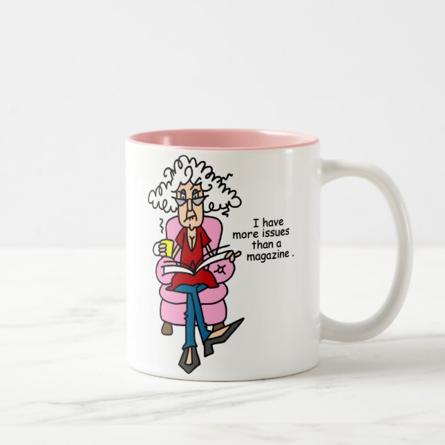 More Issues Than a Magazine Humour Two-Tone Coffee Mug (Right)