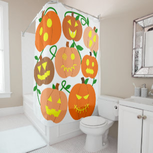 More Jack-o-Lanterns Shower Curtain