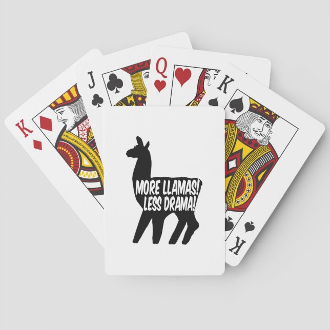 More Llamas Less Drama Playing Cards (Back)