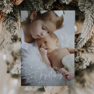 More Love This Christmas Photo Birth Announcement