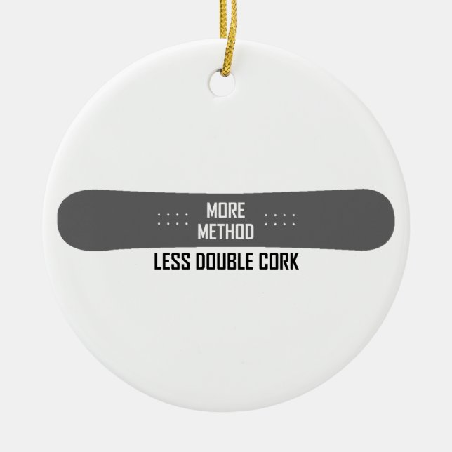 More Method Less Double Cork Ceramic Tree Decoration (Front)