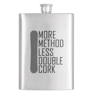 More Method Less Double Cork Hip Flask
