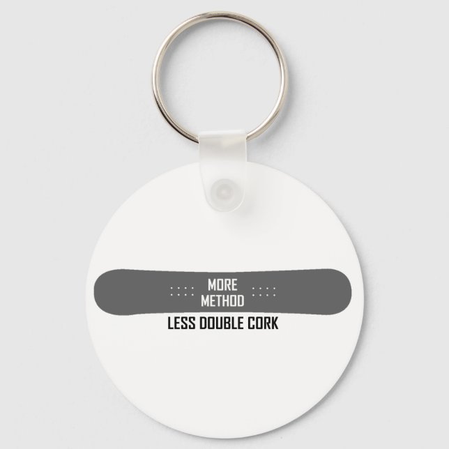 More Method Less Double Cork Key Ring (Front)