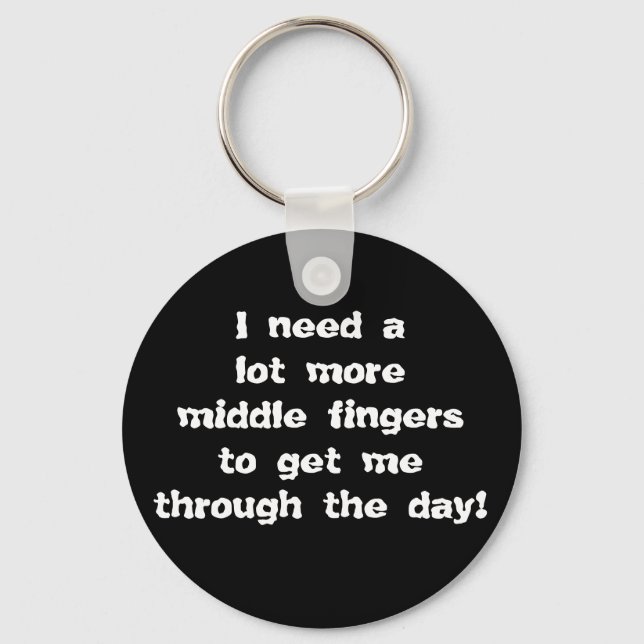 More Middle Fingers Key Ring (Front)