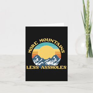 More Mountains Less Holes Vintage Sunset Hiking Ca Card