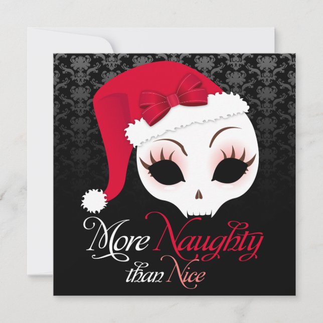 "More Naughty Than Nice" Holiday Event Invitations (Front)