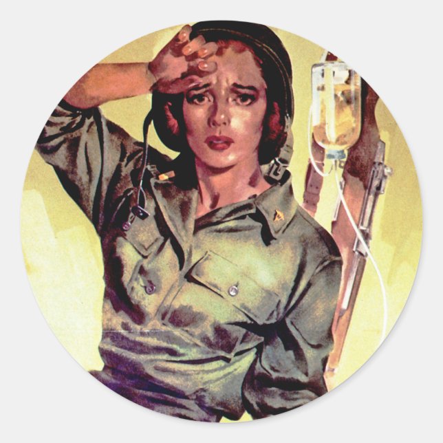 More Nurses Needed Classic Round Sticker (Front)
