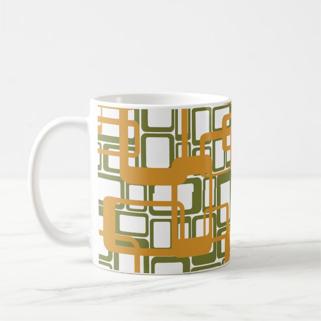 More Open Mid-Century Modern Rectangles Again  Cof Coffee Mug (Left)