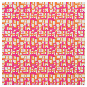 More Open Mid-Century Modern Rectangles Fabric