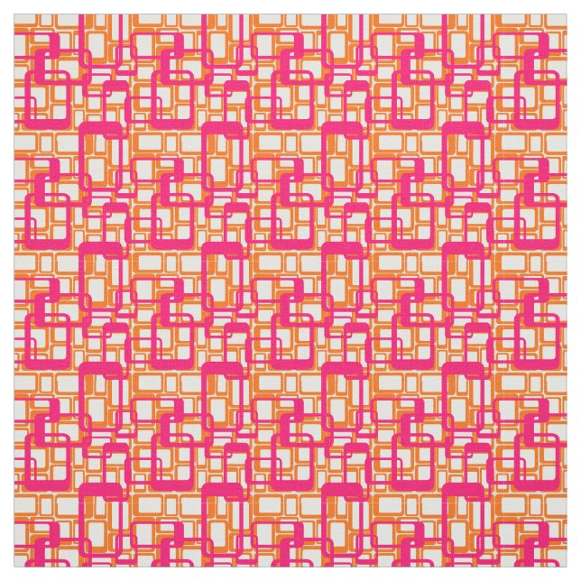 More Open Mid-Century Modern Rectangles Fabric (Swatch)