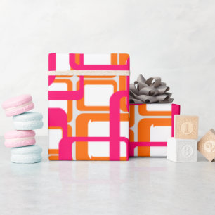 More Open Mid-Century Modern Rectangles Wrapping Paper