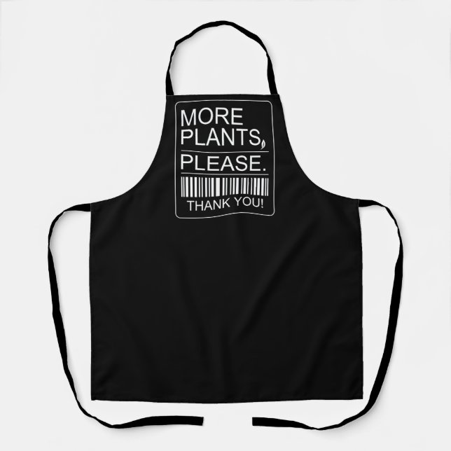 More Plants Please Indoor Plant Lover Gift Apron (Front)