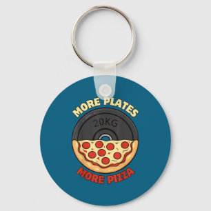 More Plates More Zza - Weightlifting Gym Zza Worko Key Ring