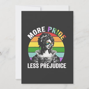 More Pride Less Prejudice LGBT Gay Pride Month Holiday Card