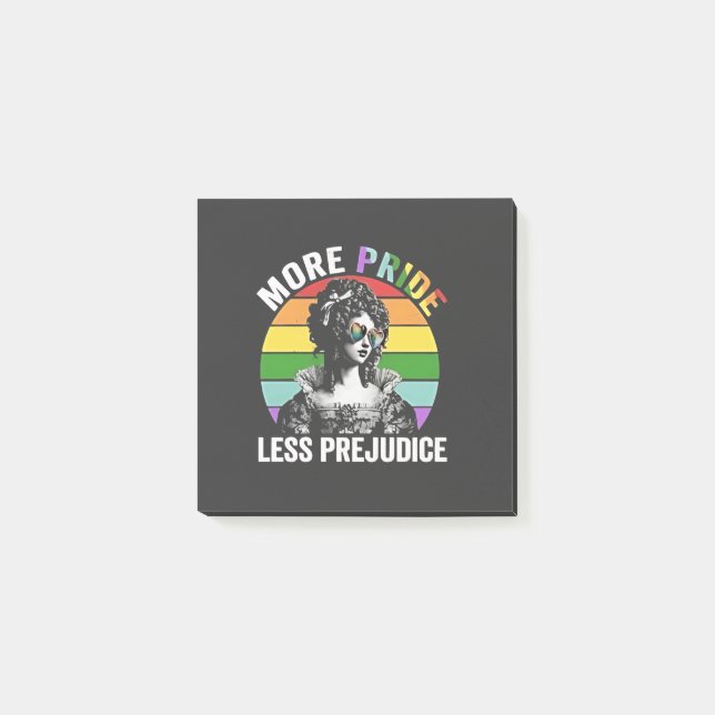 More Pride Less Prejudice LGBT Gay Pride Month Post-it Notes (Front)