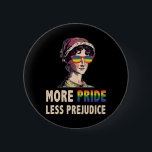 More Pride Less Prejudice Lgbt Gay Proud Ally Prid 6 Cm Round Badge<br><div class="desc">More Pride Less Prejudice Lgbt Gay Proud Ally Pride Month  18</div>