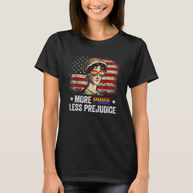 More Pride Less Prejudice Lgbt Gay Proud Ally Prid T-Shirt (Front)