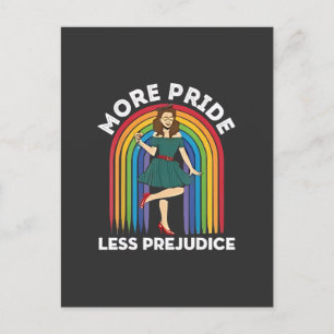 More Pride Less Prejudice LGBT Pride Month  Announcement Postcard