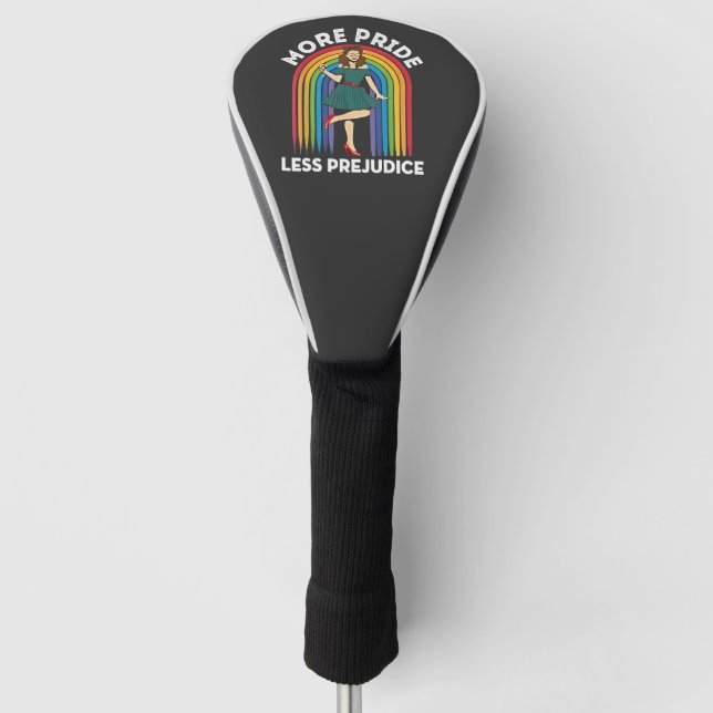 More Pride Less Prejudice LGBT Pride Month  Golf Head Cover (Front)