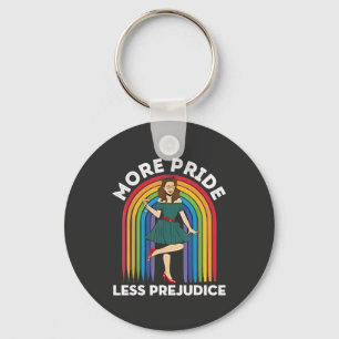 More Pride Less Prejudice LGBT Pride Month  Key Ring