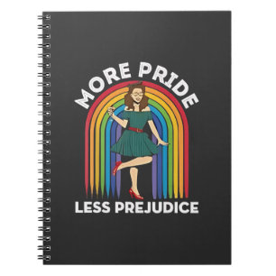 More Pride Less Prejudice LGBT Pride Month Notebook