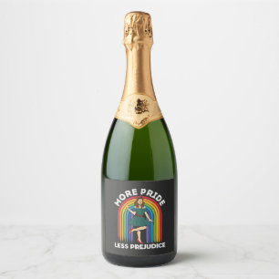 More Pride Less Prejudice LGBT Pride Month  Sparkling Wine Label