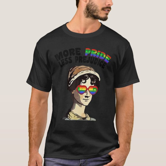 More Pride Less Prejudice Lgbt Proud Ally Pride T  T-Shirt (Front)
