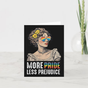 More Pride Less Prejudice Lgbtq Proud Ally Gay Les Card