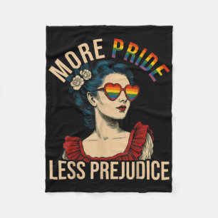 More Pride Less Prejudice Pride Month Gay Lesbian Fleece Blanket