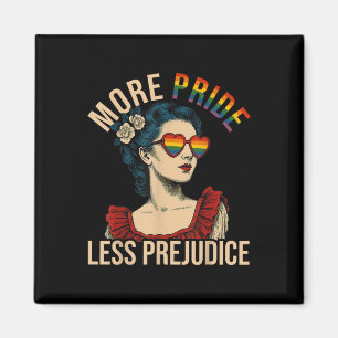 More Pride Less Prejudice Pride Month Gay Lesbian  Magnet