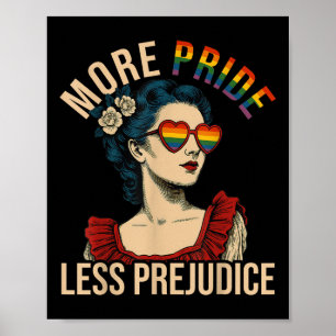 More Pride Less Prejudice Pride Month Gay Lesbian  Poster