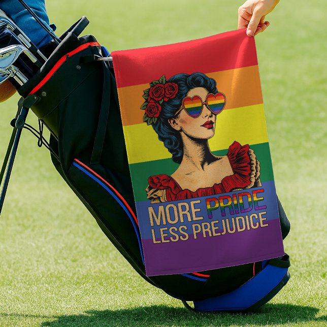 More Pride Less Prejudice Pride Month LGBTQ Golf Towel (Creator Uploaded)