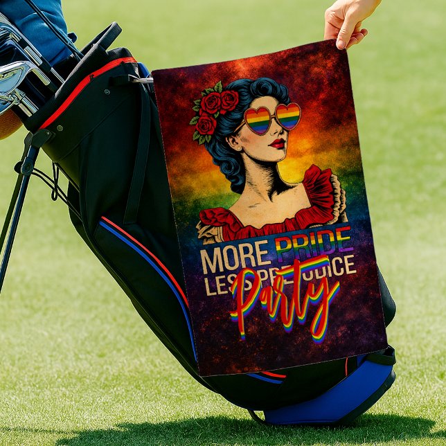 More Pride Less Prejudice Pride Month LGBTQ Golf Towel (Creator Uploaded)