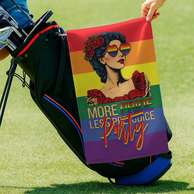 More Pride Less Prejudice Pride Month LGBTQ Golf Towel (Creator Uploaded)