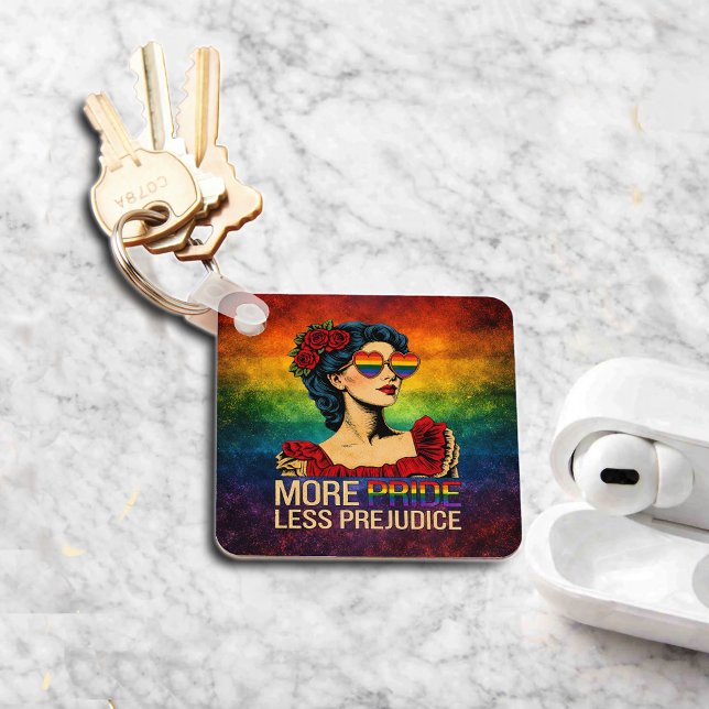More Pride Less Prejudice Pride Month LGBTQ Key Ring (Creator Uploaded)