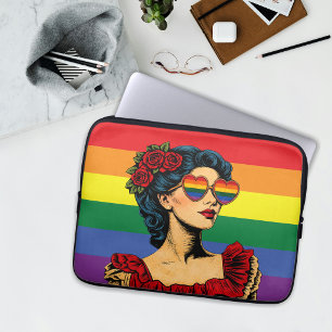 More Pride Less Prejudice Pride Month LGBTQ Laptop Sleeve